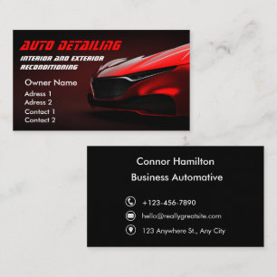 Tarjeta De Visita Automoción de desactivación automática profesional