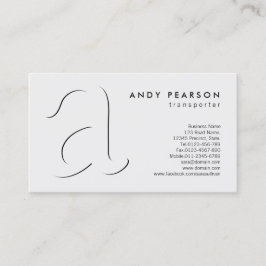 Tarjeta De Visita Automoción de TransporterServices Shadow BoldMonog