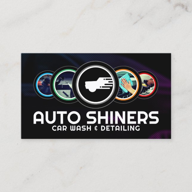 Tarjeta De Visita Automoción moderna de círculo redondo (Anverso)