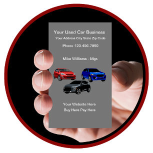 Tarjeta De Visita Automoción vertical simple del concesionario de co