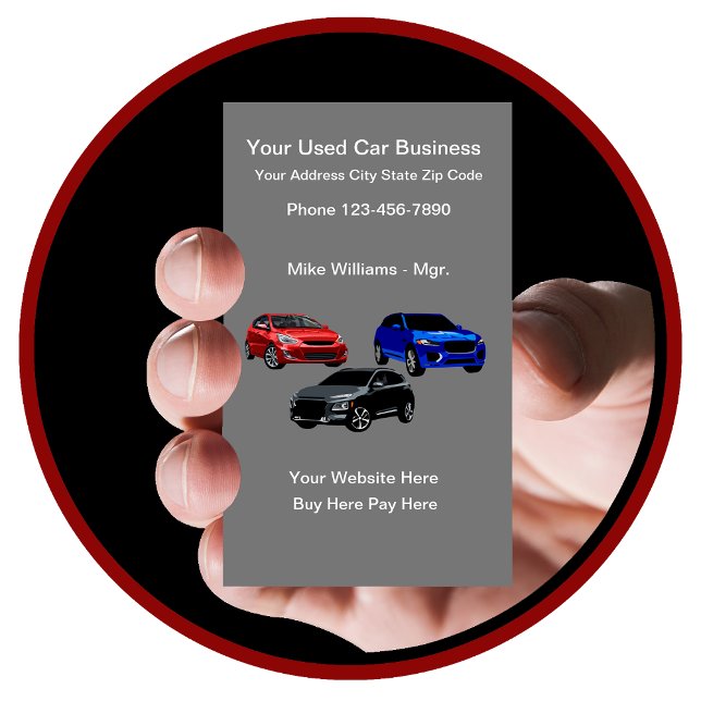 Tarjeta De Visita Automoción vertical simple del concesionario de co (Subido por el creador)