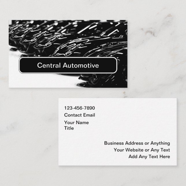Tarjeta De Visita Automotive Cool Business Cards Design (Anverso / Reverso)