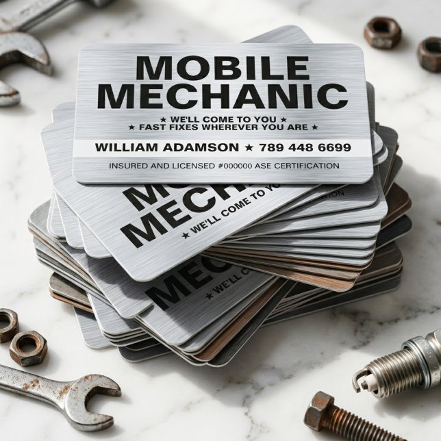 TARJETA DE VISITA AUTOMOTIVE PRO, CAR REPAIR | AUTO MECHANIC SERVICE (auto mechanic business cards, auto repair business cards)