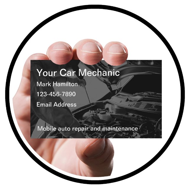 Tarjeta De Visita Automotive Services Car Mechanic (Subido por el creador)