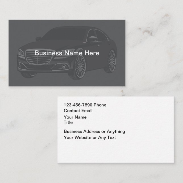 Tarjeta De Visita Automotive Theme Business Card Design (Anverso / Reverso)