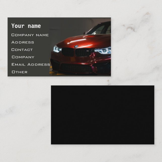 Tarjeta De Visita Automotivo mecánico Gris Velocidad rápida moderna (Anverso / Reverso)