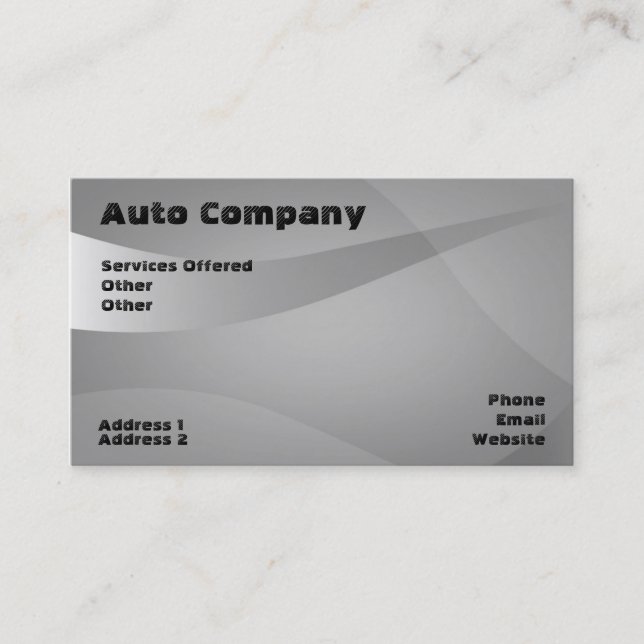 Tarjeta de visita automotriz (Anverso)