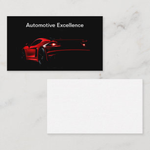 Tarjeta De Visita Automotriz de lujo núcleo negro grueso