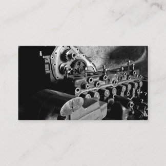 Tarjeta de visita automotriz del mecánico con la