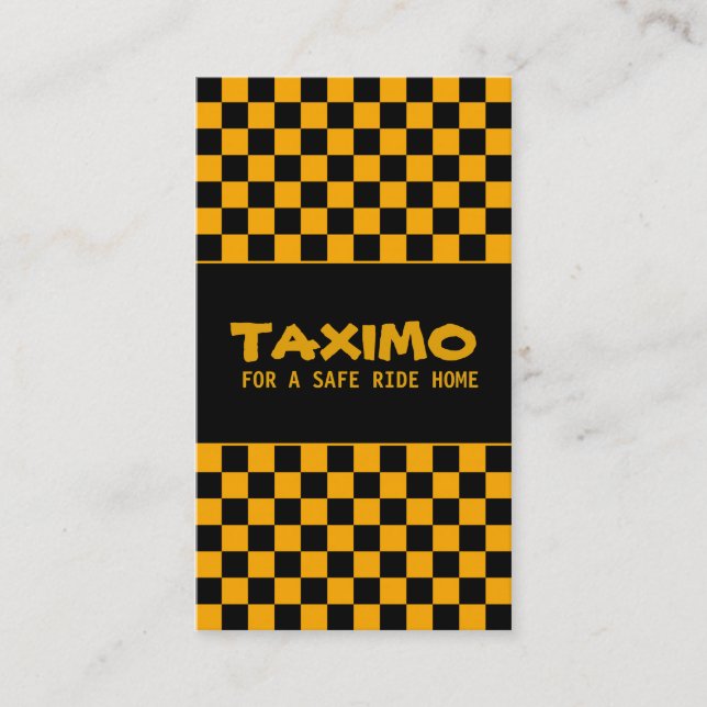 Tarjeta de visita automotriz del servicio del taxi (Anverso)