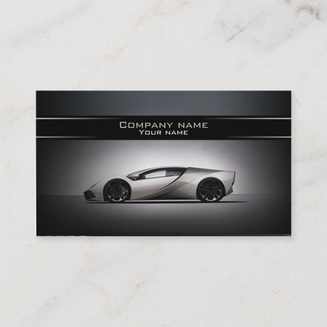 Tarjeta de visita automotriz elegante (Anverso)