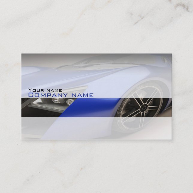 Tarjeta de visita automotriz elegante (Anverso)