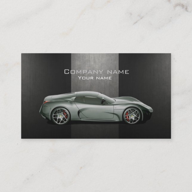 Tarjeta de visita automotriz elegante (Anverso)