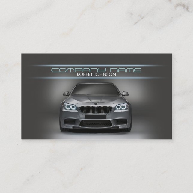 Tarjeta de visita automotriz elegante (Anverso)