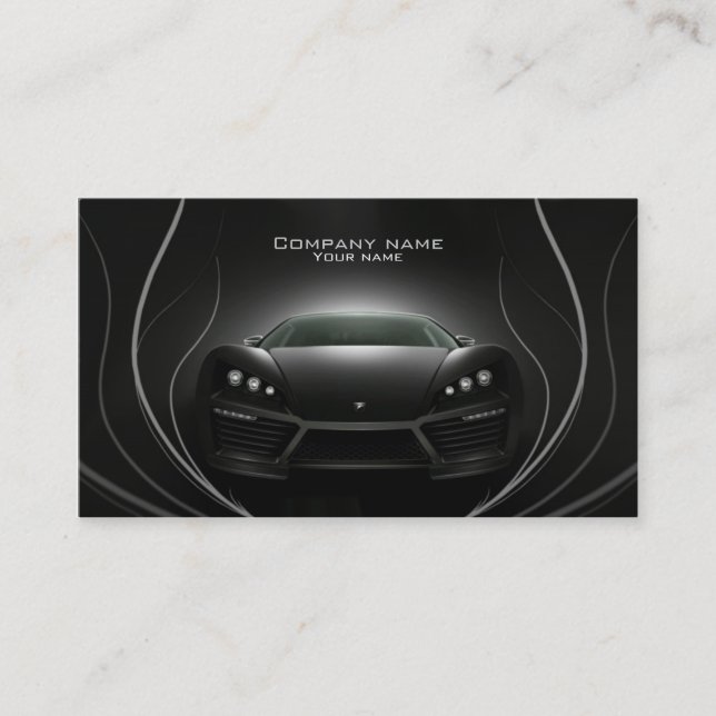 Tarjeta de visita automotriz elegante (Anverso)