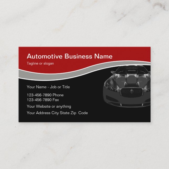 Tarjeta De Visita Automotriz moderna (Anverso)