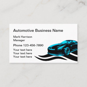Tarjeta De Visita Automotriz Moderno y Elegante