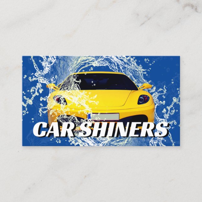 Tarjeta De Visita Automovil de deportes de salpicadura de agua (Anverso)
