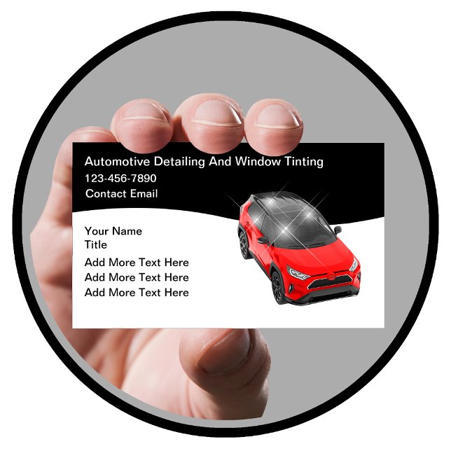 Tarjeta De Visita Automóvil De Desactivación De Vidrio Y Automóviles (Subido por el creador)