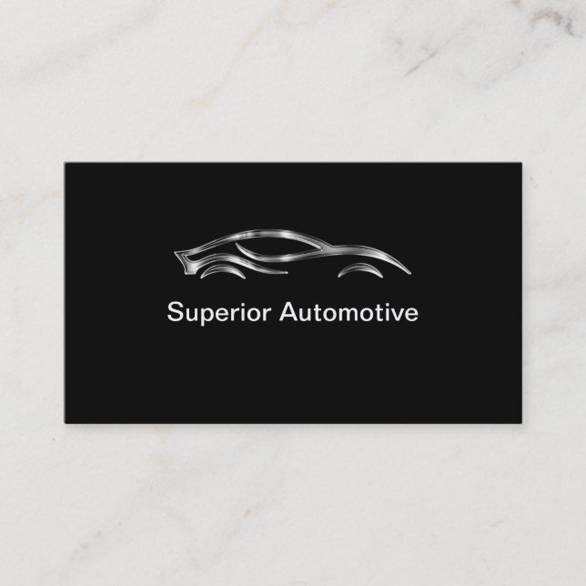 Tarjeta De Visita Automóvil de diseño de automóviles Guay Silver Ton (Anverso)