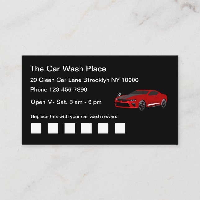 Tarjeta De Visita Automóvil de lavado de automóviles Guay (Anverso)