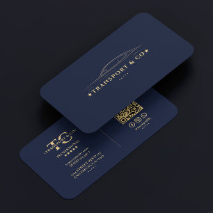 Tarjeta De Visita Automóvil elegante de la Marina Moderna
