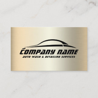 Tarjeta De Visita Automovil estilo logotipo de coches faux metallic