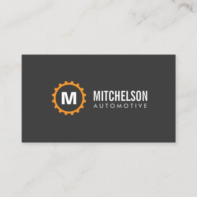 Tarjeta De Visita Automóvil inicial, reparación, mecánica del engran (Anverso)