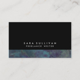 Tarjeta De Visita Autor Autónomo Audaz Resumen Grunge Verde azulado 