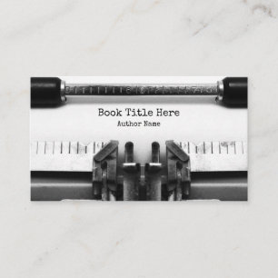 Tarjeta De Visita Autor de libro retro y promocional