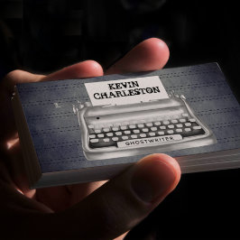 Tarjeta De Visita Autor de máquina de escribir vintage