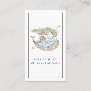 Tarjeta De Visita Autor de Sirena y Ballena para Niños