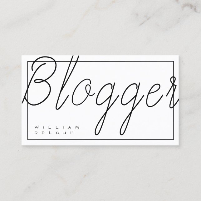 Tarjeta De Visita Autor escritor periodista blogger (Anverso)