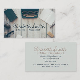 Tarjeta De Visita Autor escritor profesional de máquina de escribir 