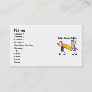 Tarjeta De Visita Autor famoso del futuro
