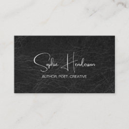 Tarjeta De Visita Autor Minimalista moderno en blanco y negro
