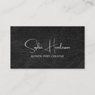 Tarjeta De Visita Autor Minimalista moderno en blanco y negro