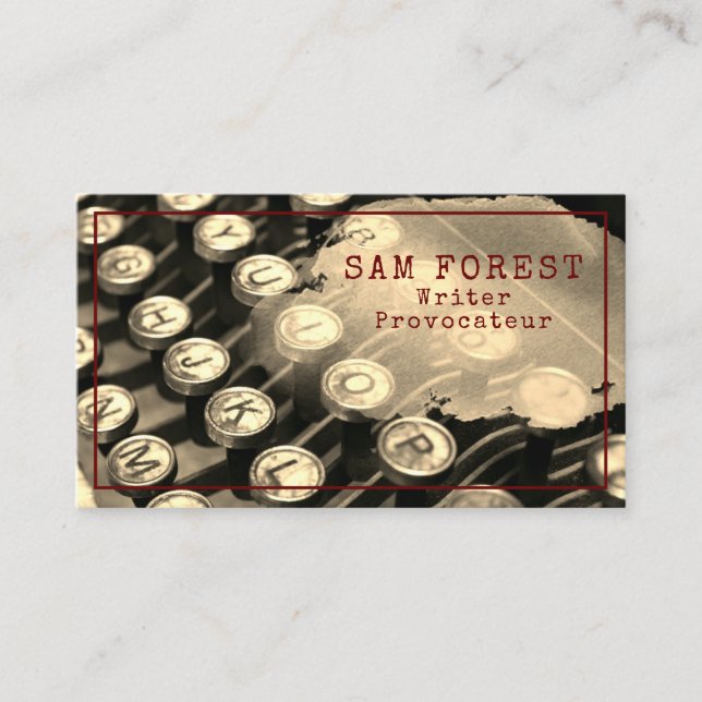 Tarjeta De Visita Autora periodística de escritor escritora antigua (Anverso)