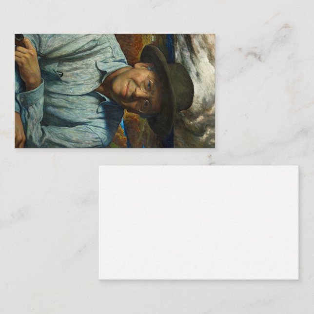 Tarjeta De Visita Autoretrato, 1940 de Newell Convers Wyeth (Anverso / Reverso)