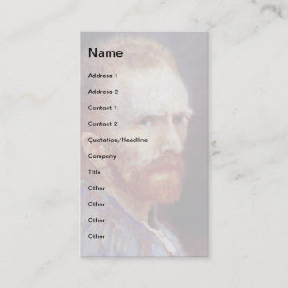 Tarjeta De Visita Autorretrato de Vincent Van Gogh - 1887