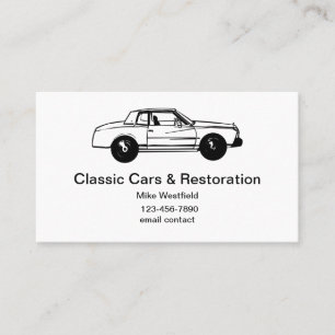 Tarjeta De Visita Autos Clásicos Y Restauración