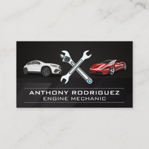 Tarjeta De Visita Autos Llaves Cuidado de Mecánico