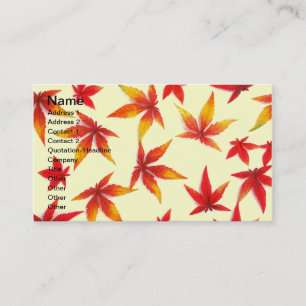 Tarjeta De Visita Autumn Leaves Business Card
