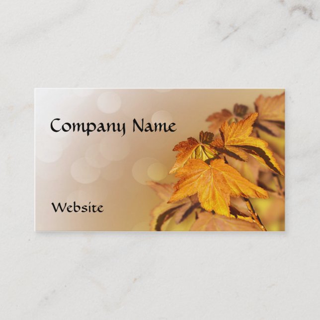 Tarjeta De Visita Autumn Leaves Business Card (Anverso)