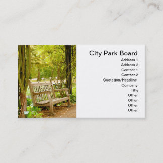 Tarjeta De Visita Autumn Park Bench