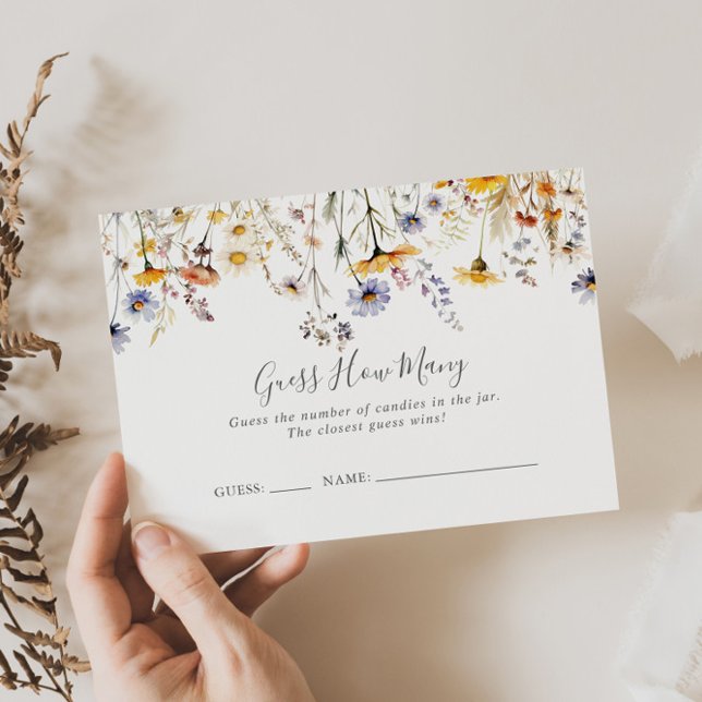 Tarjeta De Visita Autumn Wildflower adivina cuántas cartas de juego (Subido por el creador)