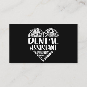 Tarjeta De Visita Auxiliar dental Dentista del corazón Dentista Fun