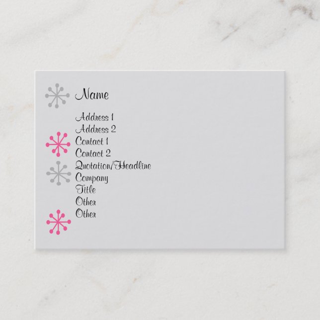 Tarjeta De Visita Auxiliar personal (Anverso)