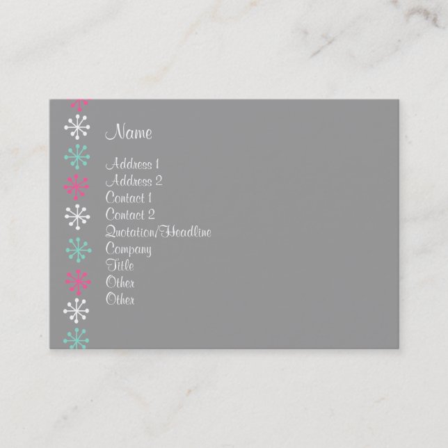 Tarjeta De Visita Auxiliar personal (Anverso)