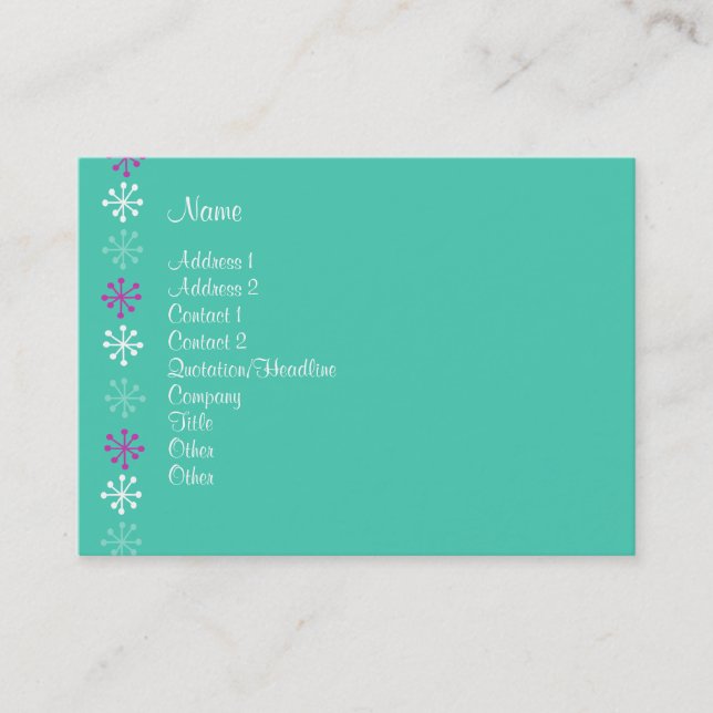 Tarjeta De Visita Auxiliar personal (Anverso)